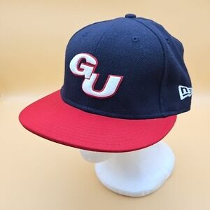 Gonzaga Bulldogs Hat Cap New Era Fitted Size 7 1/4 Zags GU Black Red NCAA 5950